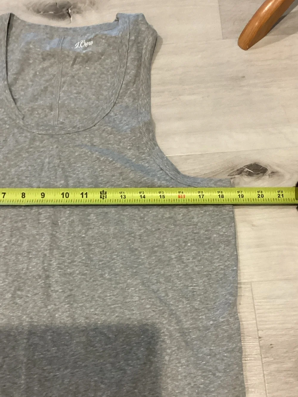 J. Crew Heather Grey Scoop Neck Tank in a Cotton/ Polyester blend.